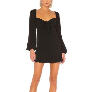 Finders Keepers Adeline Pleated Tie Front Dress